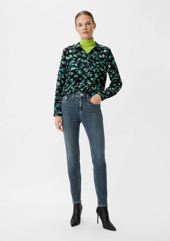 comma casual identity 5-Pocket-Jeans Skinny: Jeans mit Waschung Label-Patch von comma casual identity