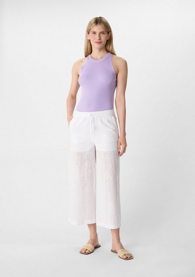 comma Culotte Hose Culotte mit Lockstickerei von comma