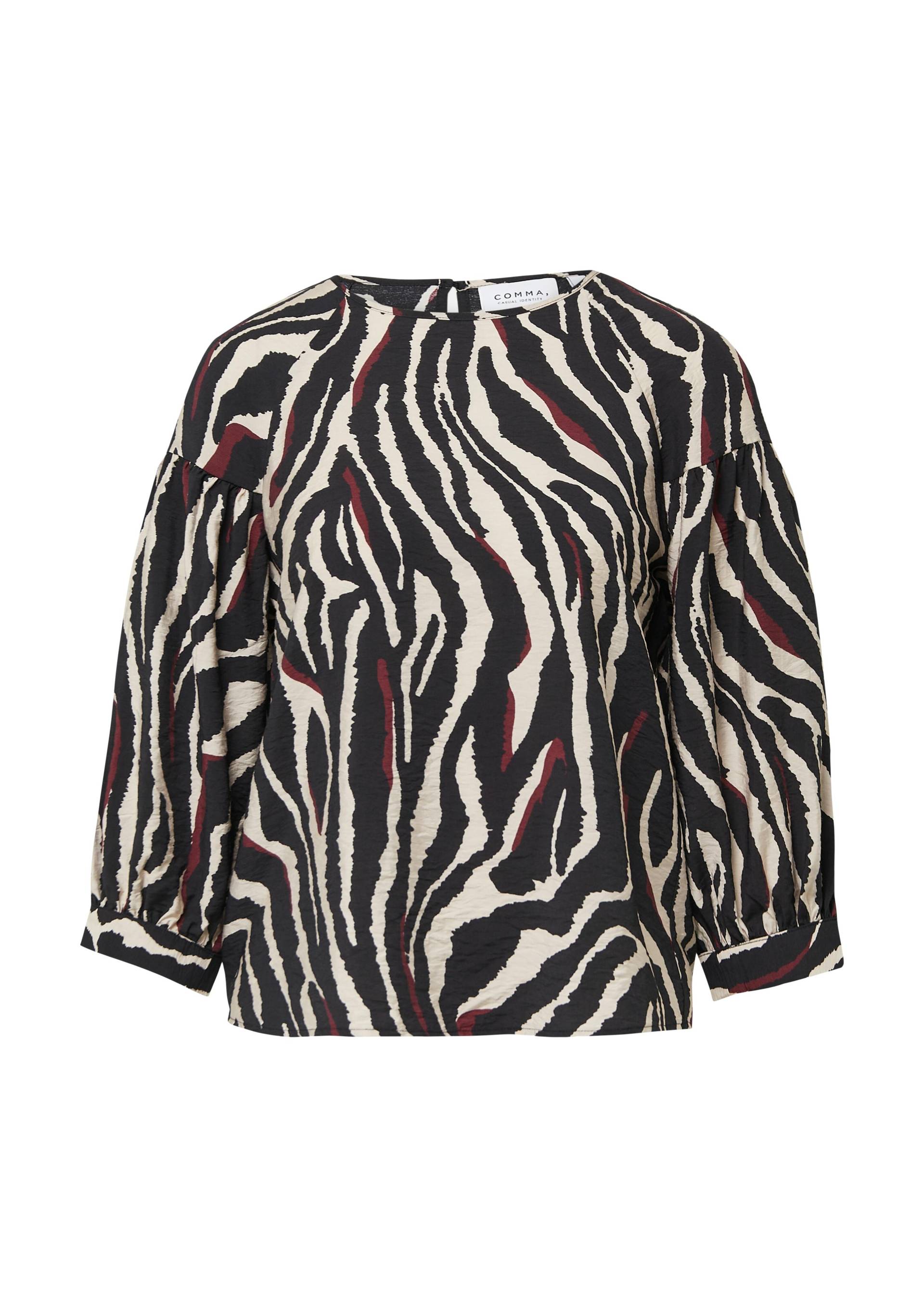 comma casual identity - Bluse beige|schwarz - Gr. - 40 von comma casual identity