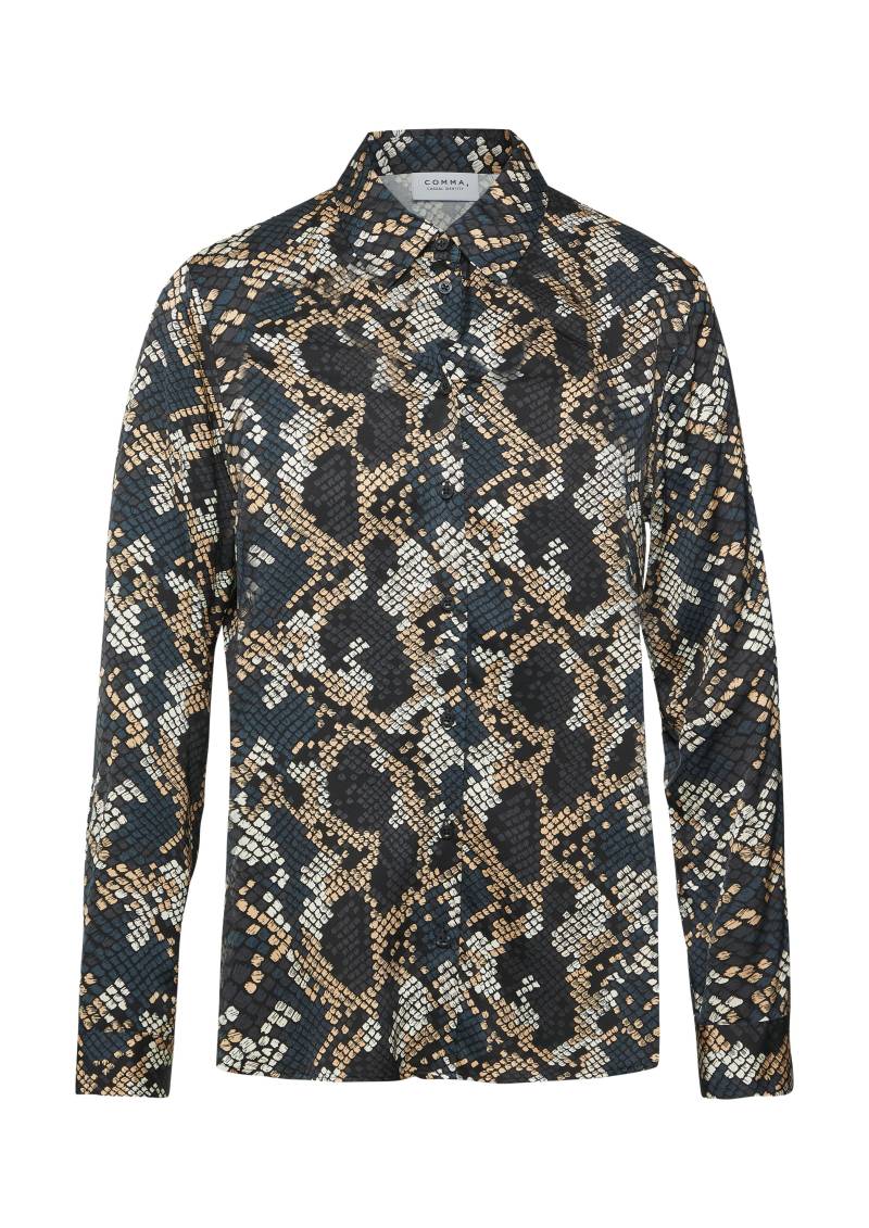 comma casual identity - Bluse grau|mehrfarbig - Gr. - 38 von comma casual identity