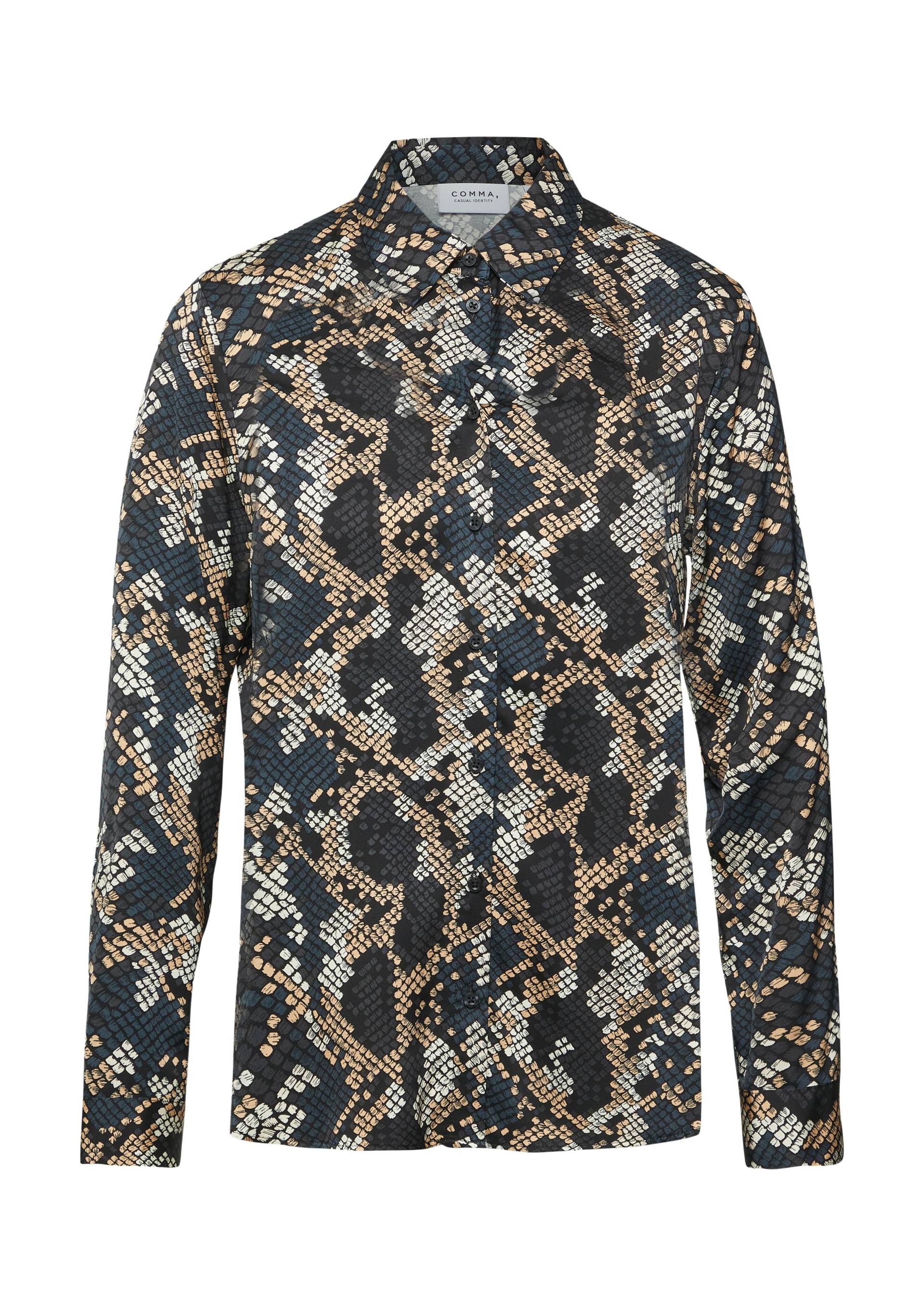 comma casual identity - Bluse grau|mehrfarbig - Gr. - 44 von comma casual identity