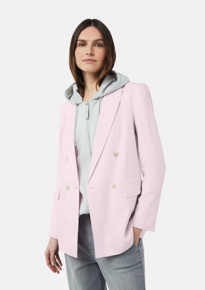 comma casual identity Blusenblazer Zweireihiger Blazer aus Lyocellmix von comma casual identity
