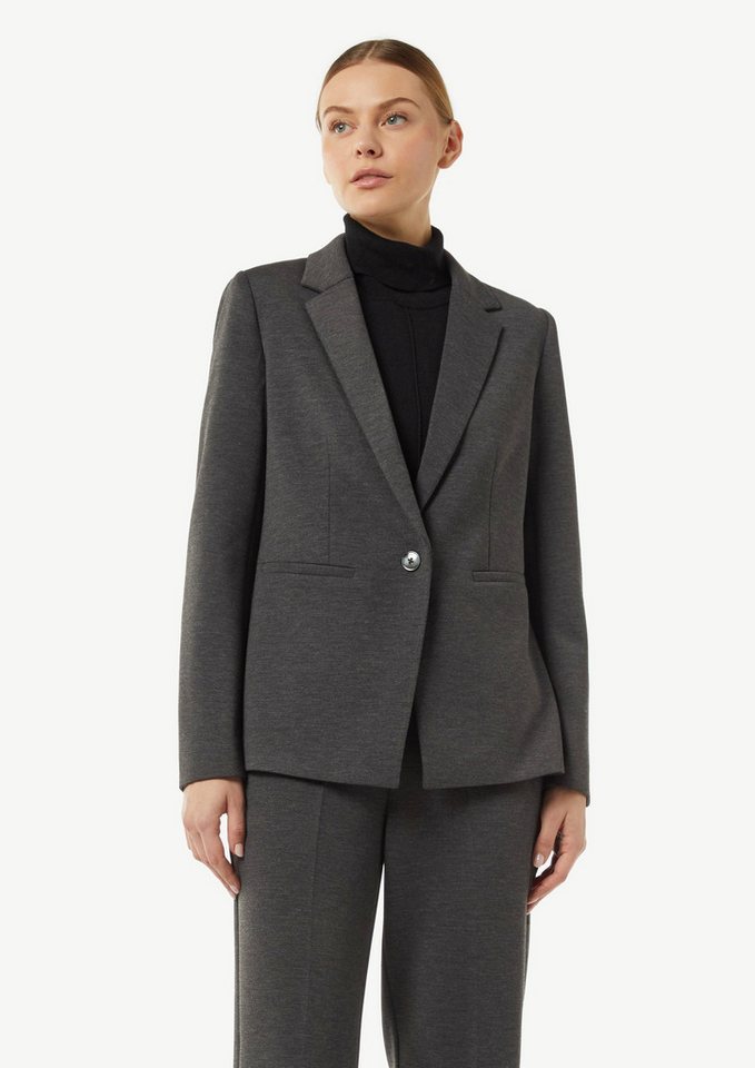 comma casual identity Blusenblazer Taillierter Jersey-Blazer mit Leistentaschen von comma casual identity