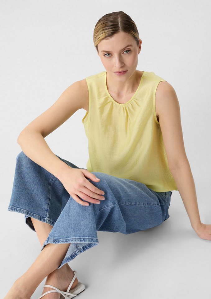 comma casual identity Blusentop Leichtes Blusentop aus Lyocellmix von comma casual identity