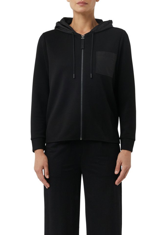 comma casual identity Kapuzensweatjacke mit aufgesetzter Brusttasche von comma casual identity