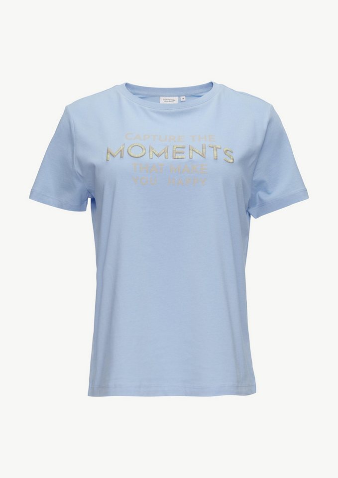 comma casual identity Kurzarmshirt Modisches T-Shirt mit Frontprint Artwork von comma casual identity