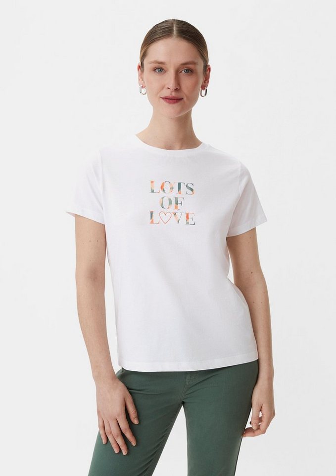 comma casual identity Kurzarmshirt T-Shirt mit Frontprint Logo comma casual identity Kurzarmshirt T-Shirt mit Frontprint Logo von comma casual identity