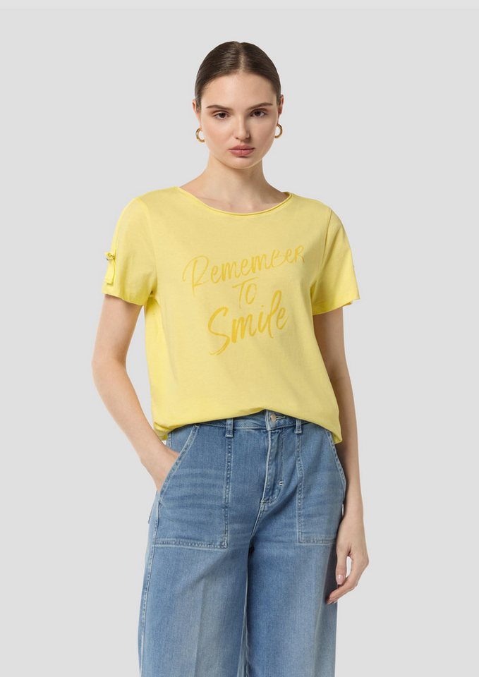 comma casual identity Kurzarmshirt T-Shirt mit Logo-Tape auf den Schultern Tape comma casual identity Kurzarmshirt T-Shirt mit Logo-Tape auf den Schultern Tape von comma casual identity