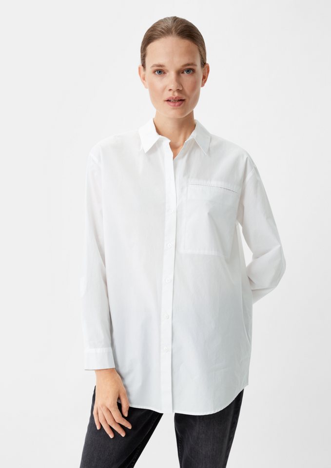 comma casual identity Langarmbluse Baumwollbluse mit Paspeltasche Logo comma casual identity Langarmbluse Baumwollbluse mit Paspeltasche Logo von comma casual identity