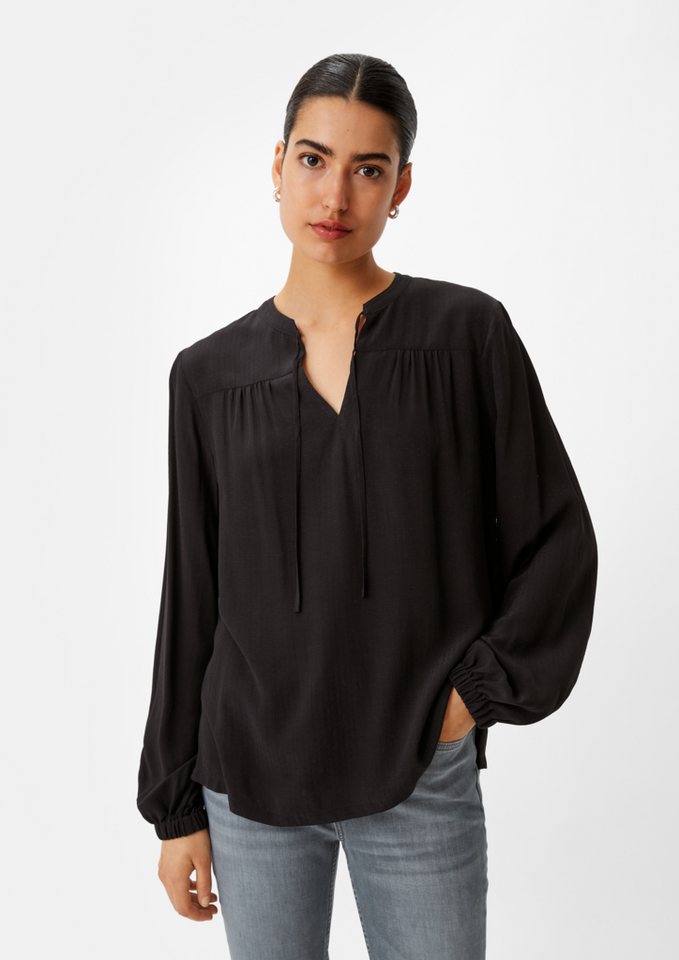 comma casual identity Langarmbluse Bluse aus Viskose von comma casual identity