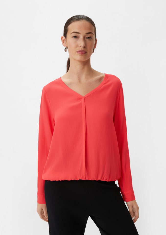 comma casual identity Langarmbluse Bluse aus feinem Viskosecrêpe von comma casual identity