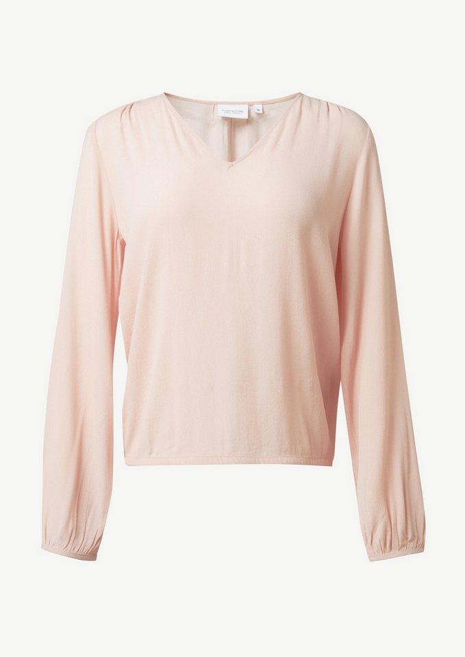 comma casual identity Langarmbluse Bluse in Crêpe-Optik mit gerafftem Saum Raffung comma casual identity Langarmbluse Bluse in Crêpe-Optik mit gerafftem Saum Raffung von comma casual identity