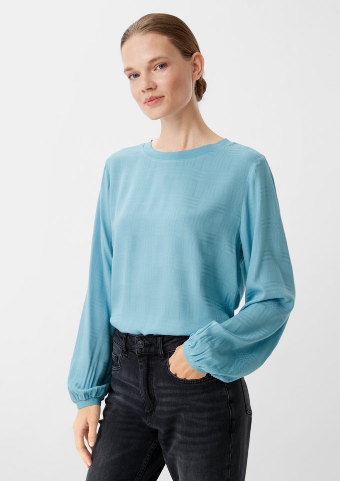 comma casual identity Langarmbluse Blusenshirt aus Viskose von comma casual identity