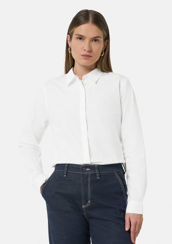 comma casual identity Langarmbluse Hemdbluse mit Raff-Detail im Rücken von comma casual identity