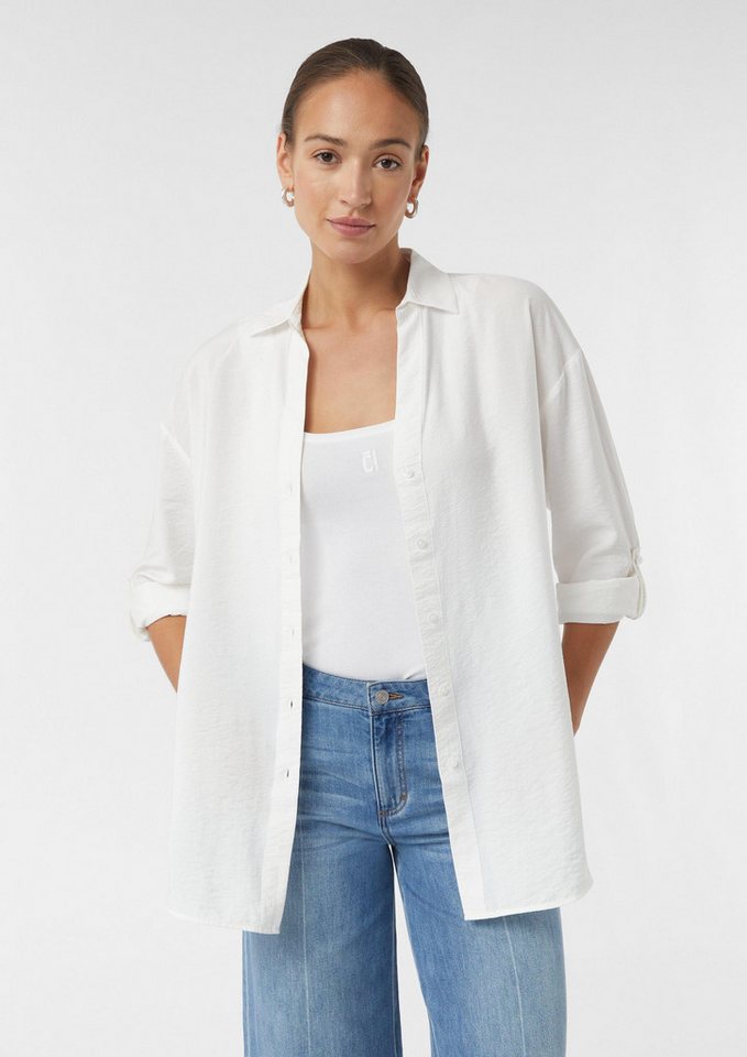 comma Langarmbluse Bluse Longbluse aus Viskosemix von comma