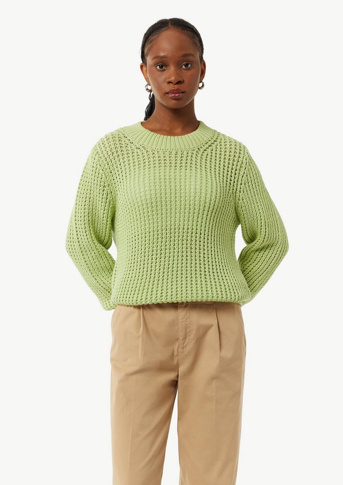 comma casual identity Langarmshirt Pullover mit Strukturmuster Rippblende von comma casual identity
