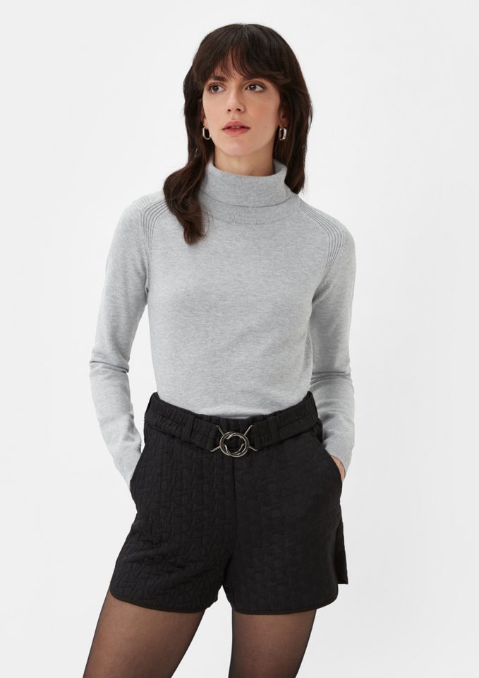 comma casual identity Langarmshirt Strickpullover mit Turtleneck von comma casual identity