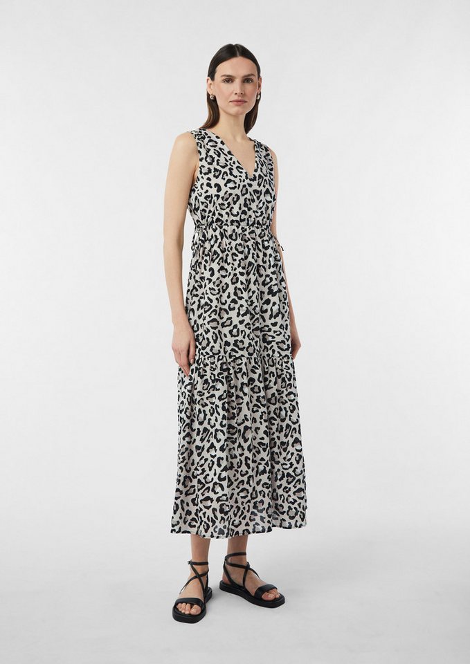 comma casual identity Maxikleid Maxikleid mit Leo-Muster und Raff-Details Raffung comma casual identity Maxikleid Maxikleid mit Leo-Muster und Raff-Details Raffung von comma casual identity