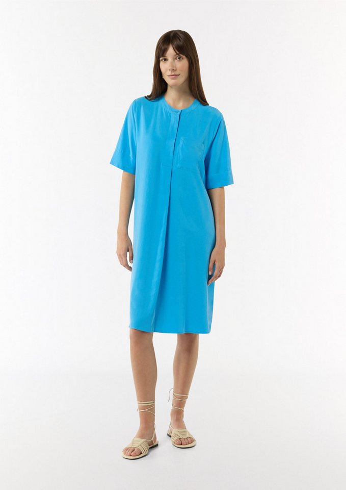 comma casual identity Minikleid Ausgestelltes T-Shirt-Kleid aus Modal Stickerei von comma casual identity