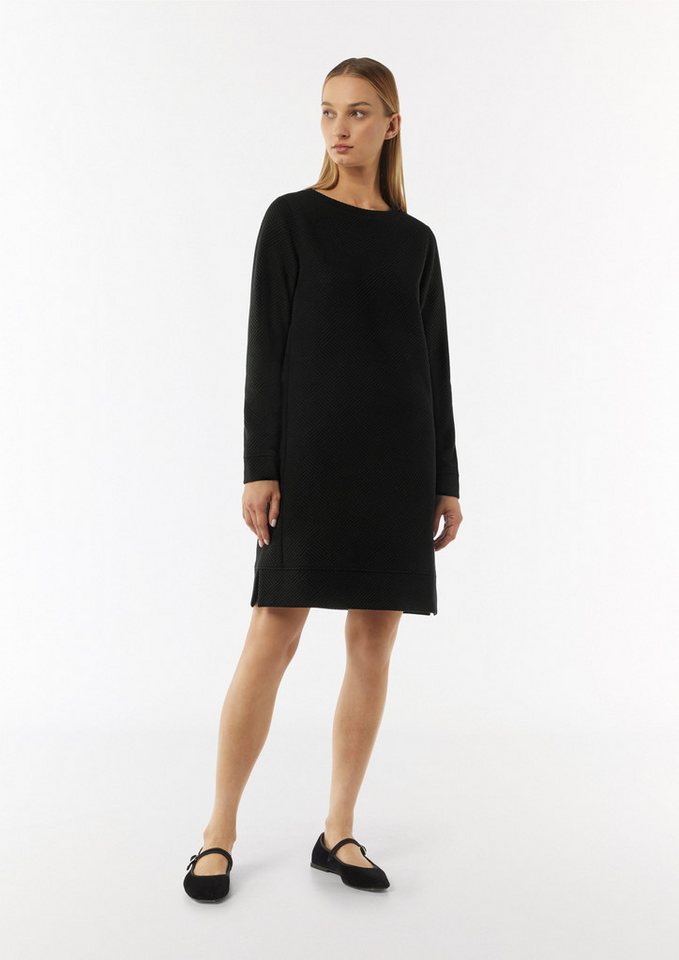 comma casual identity Minikleid Strukturiertes Jersey-Kleid von comma casual identity