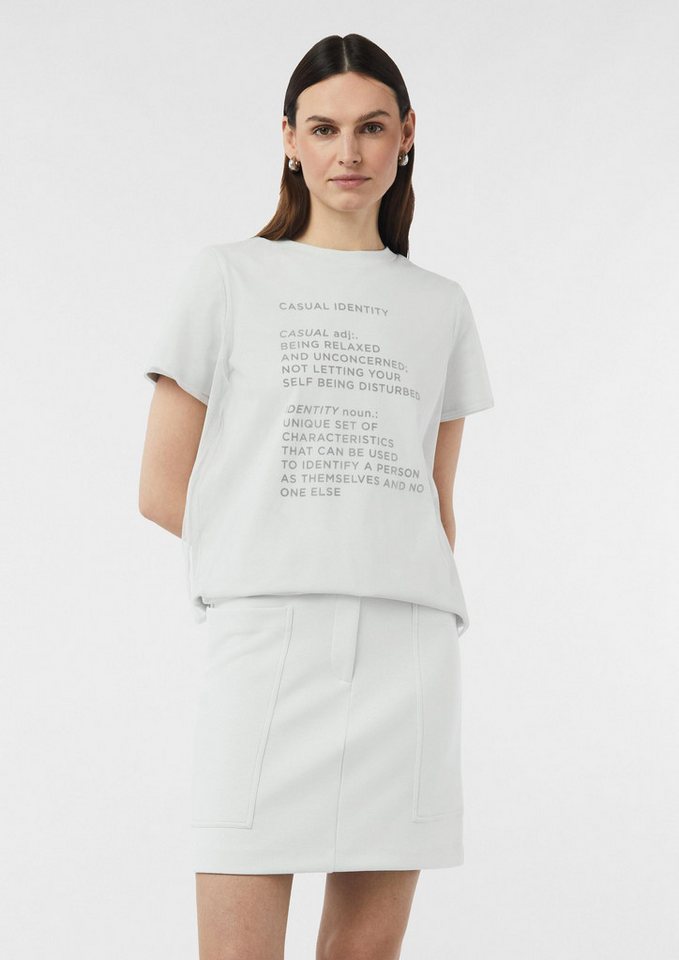 comma Minirock Rock Kurzer Jerseyrock mit aufgesetzten Taschen von comma