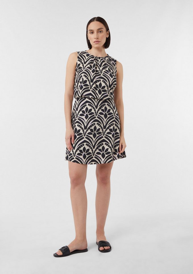 comma casual identity Minirock Kurzer Rock aus Viskosemix mit All-over-Print von comma casual identity
