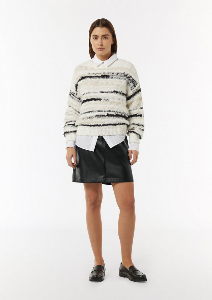 comma casual identity Minirock Kurzer Rock in Lederoptik von comma casual identity