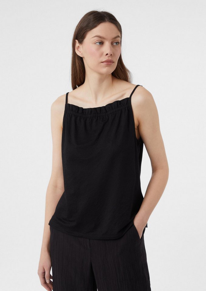 comma Muskelshirt T-Shirt Ausgestelltes Tanktop aus Viskosemix von comma