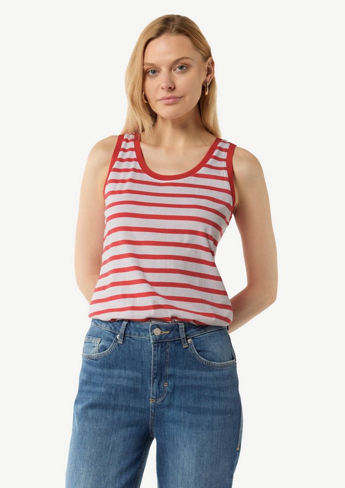 comma casual identity Shirttop Tanktop mit Streifenmuster Logo von comma casual identity