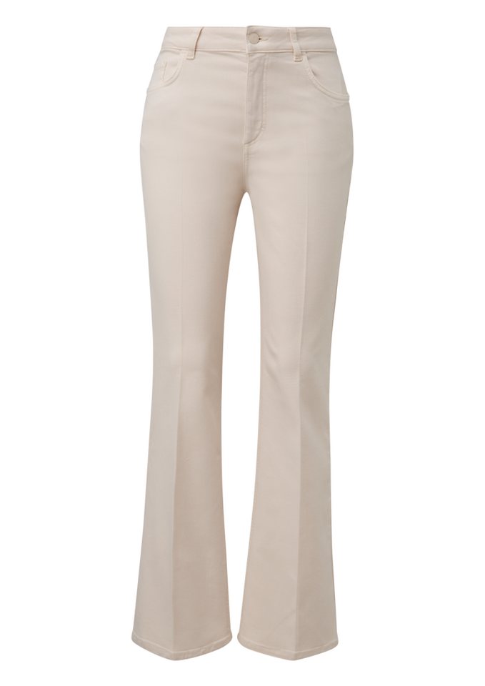 comma casual identity Stoffhose Twill-Hose mit Flared Leg Garment Dye von comma casual identity