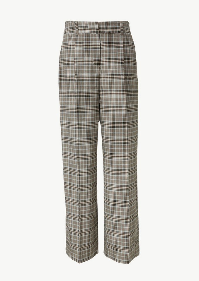 comma casual identity Stoffhose Karohose mit Wide Leg von comma casual identity