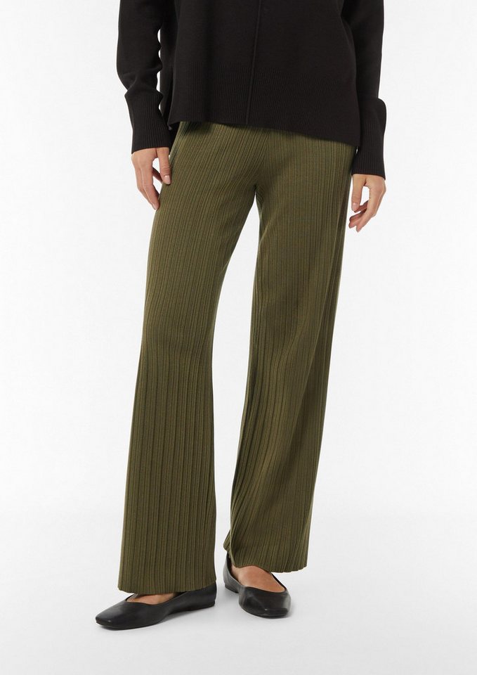 comma Chinos Hose Strickhose mit Rippstruktur von comma