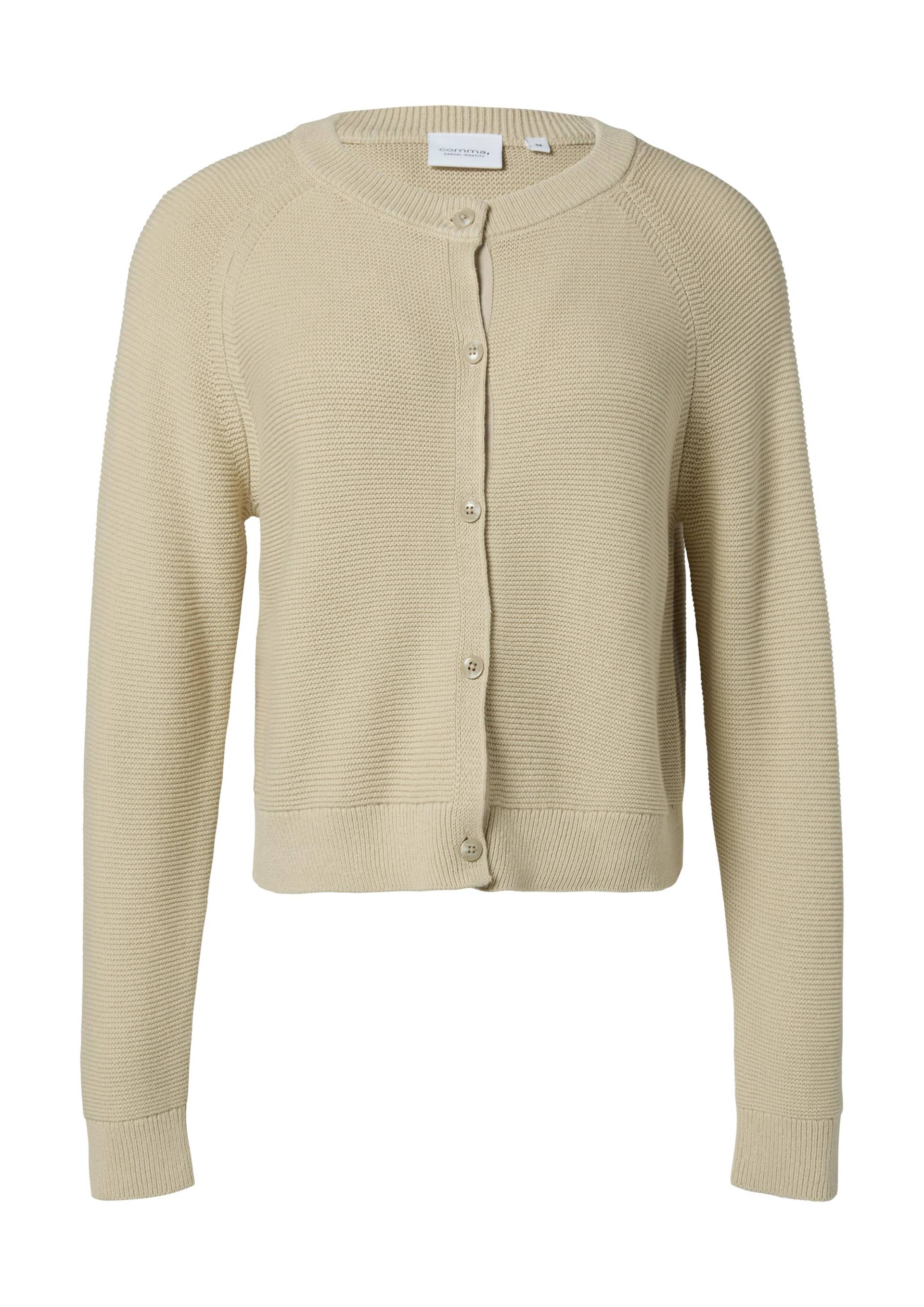 comma casual identity - Strickjacke beige - Gr. - 42 von comma casual identity