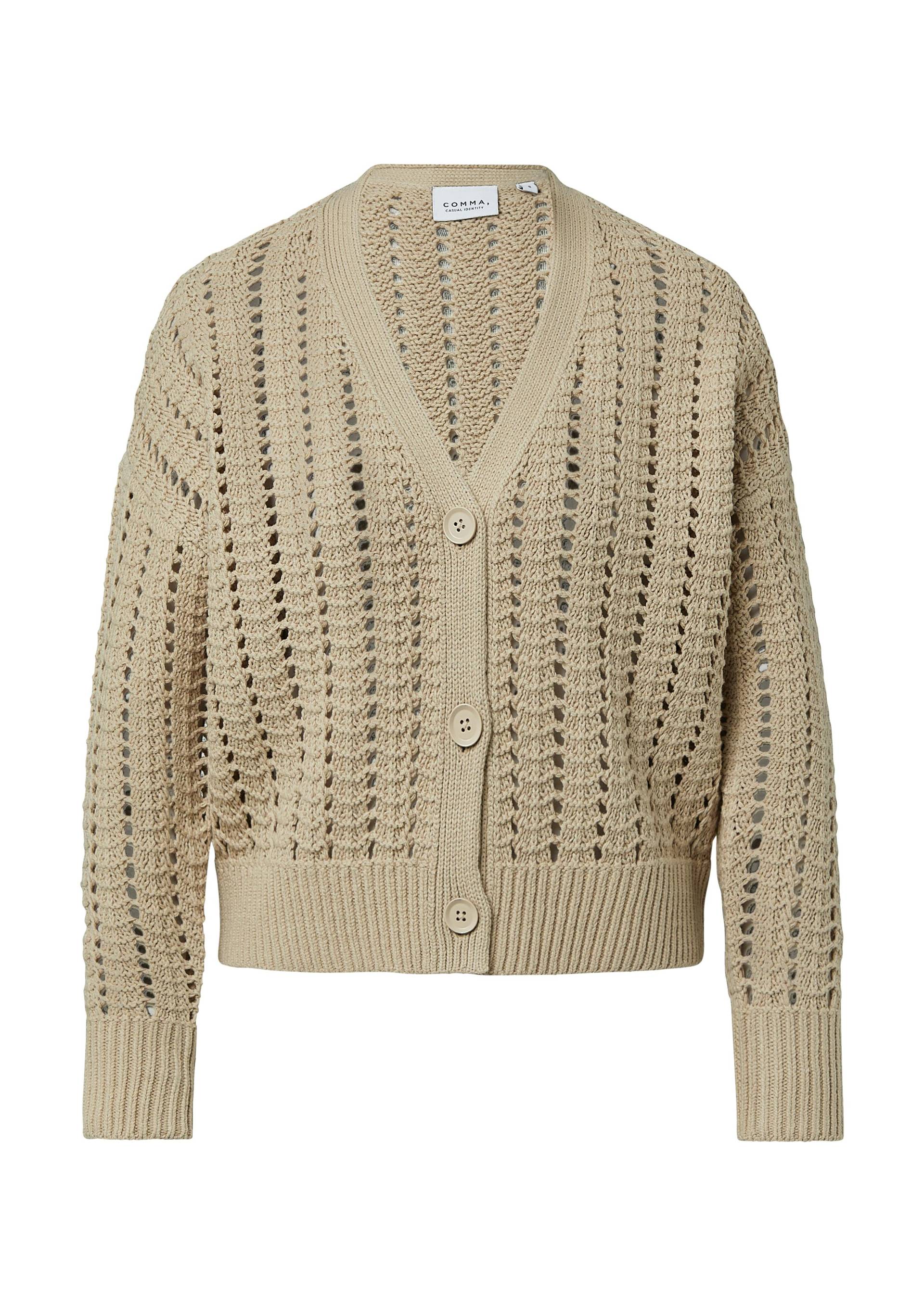 comma casual identity - Strickjacke beige - Gr. - L von comma casual identity