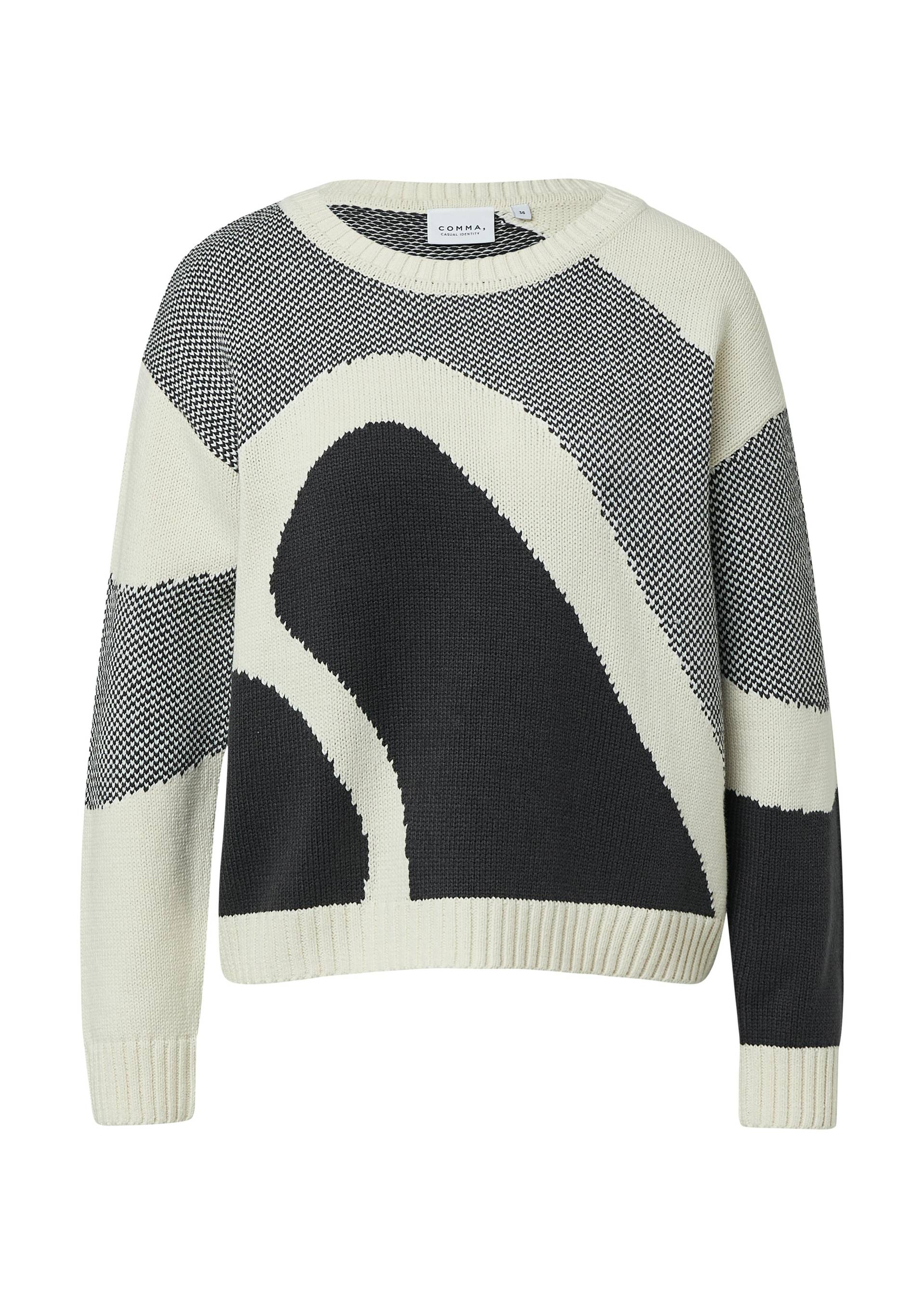 comma casual identity - Strickpullover beige - Gr. - 34 von comma casual identity