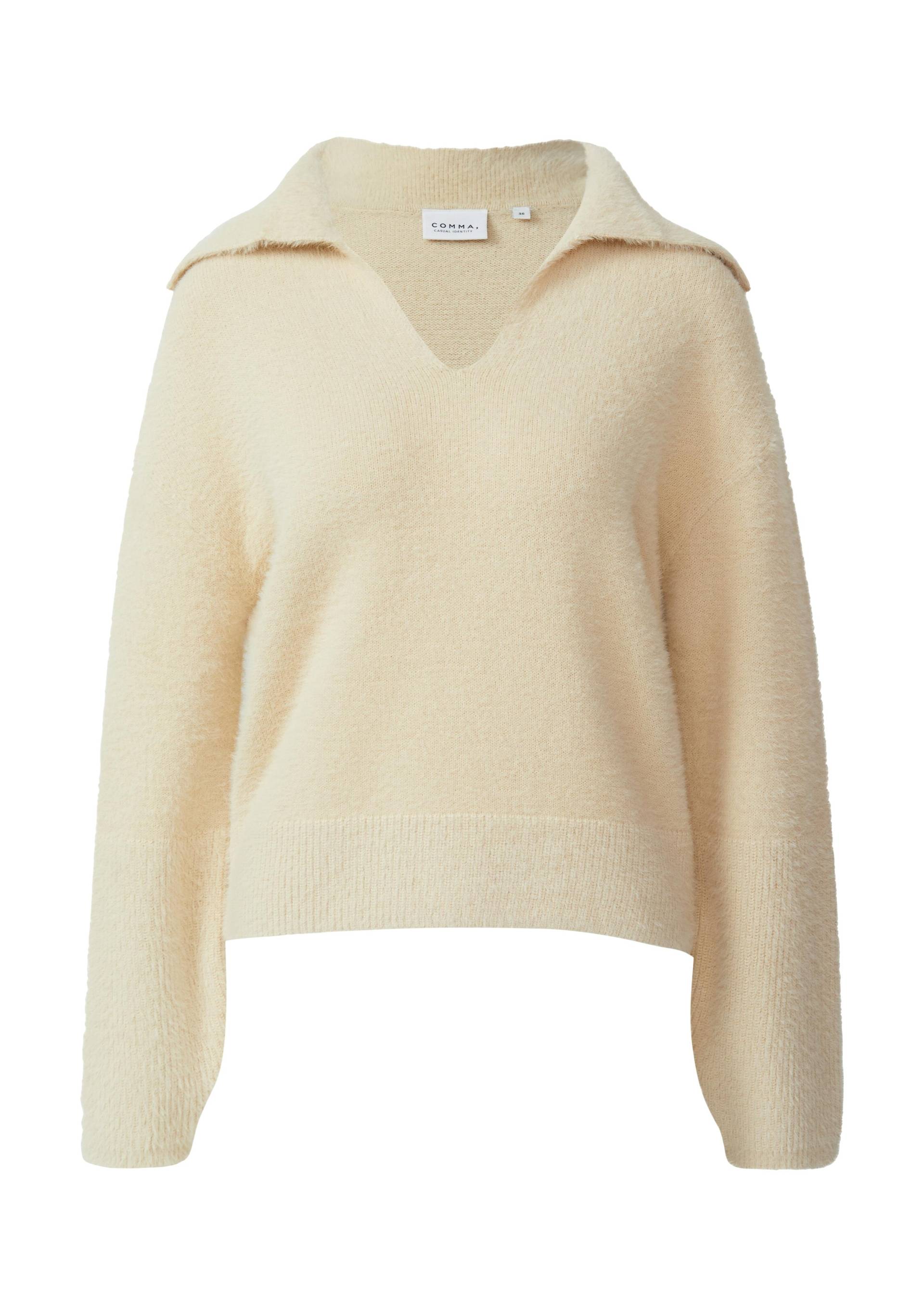 comma casual identity - Strickpullover beige - Gr. - 42 von comma casual identity