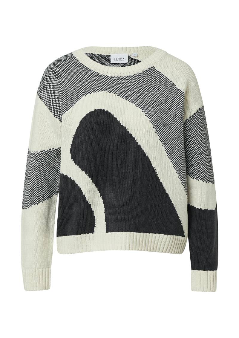 comma casual identity - Strickpullover beige - Gr. - 46 von comma casual identity