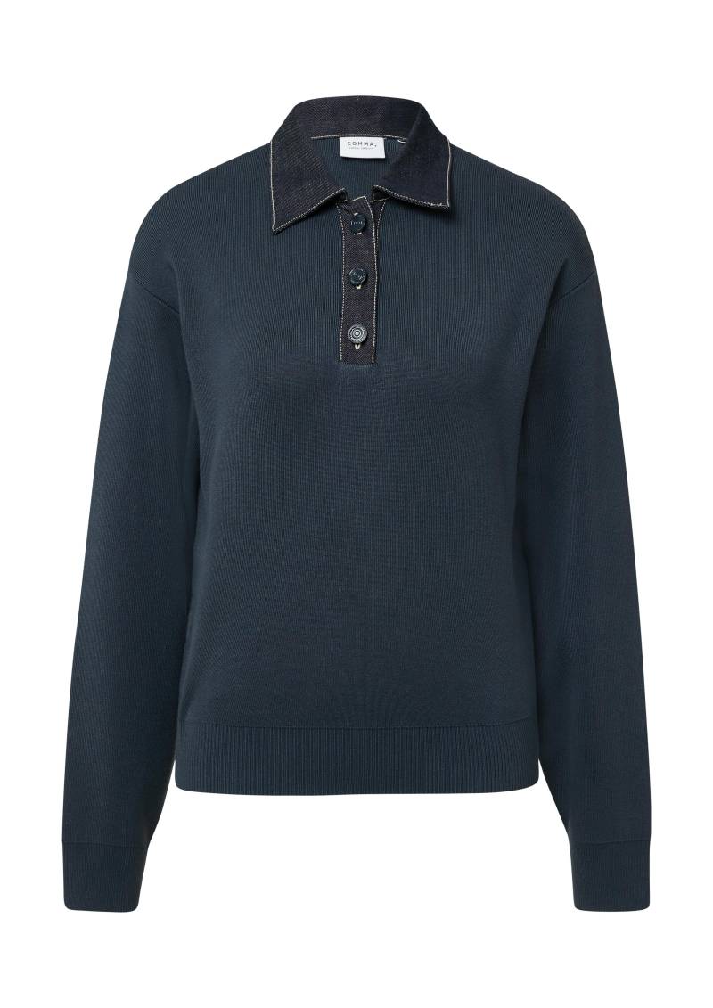 comma casual identity - Strickpullover blau - Gr. - 44 von comma casual identity