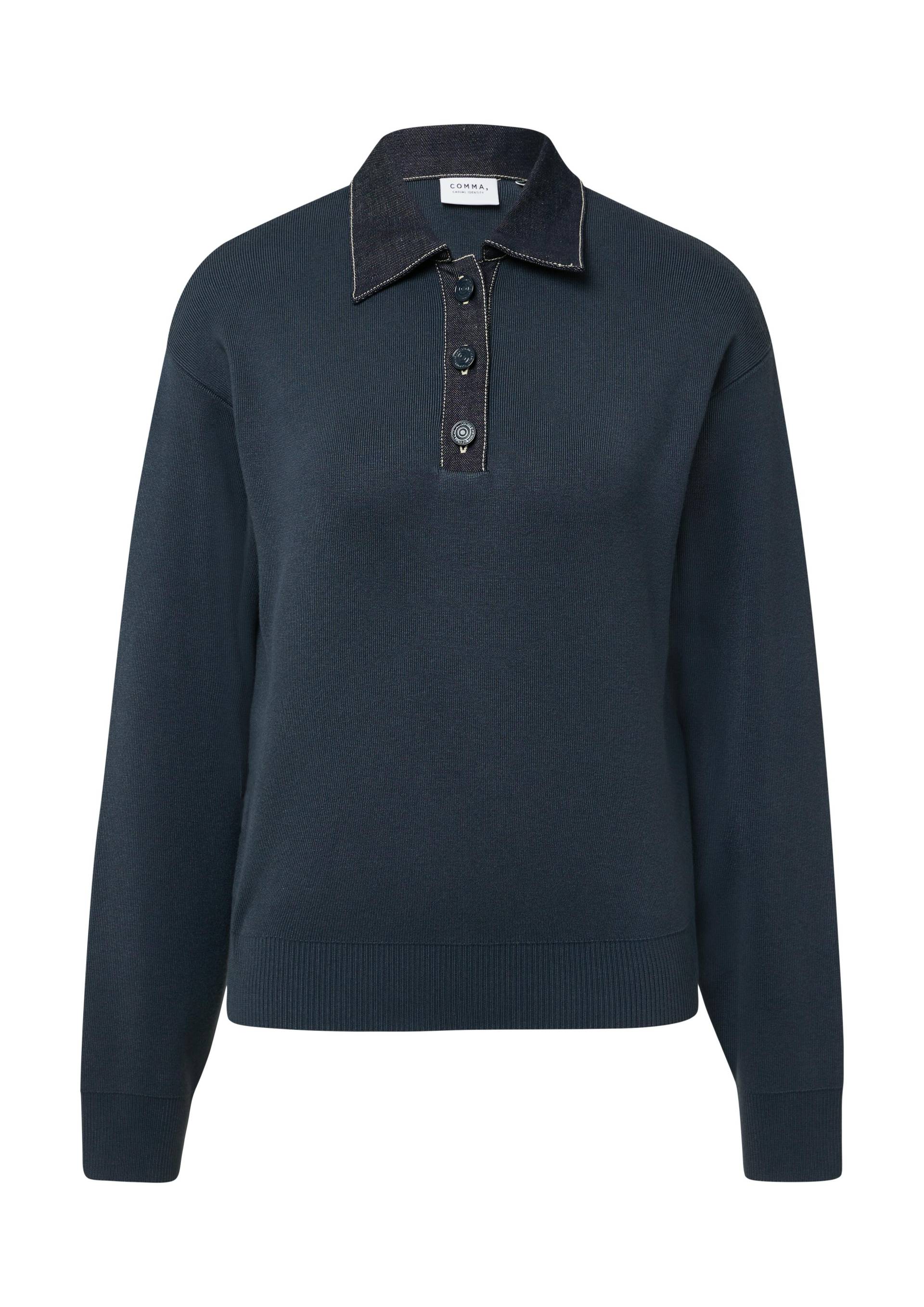 comma casual identity - Strickpullover blau - Gr. - 46 von comma casual identity