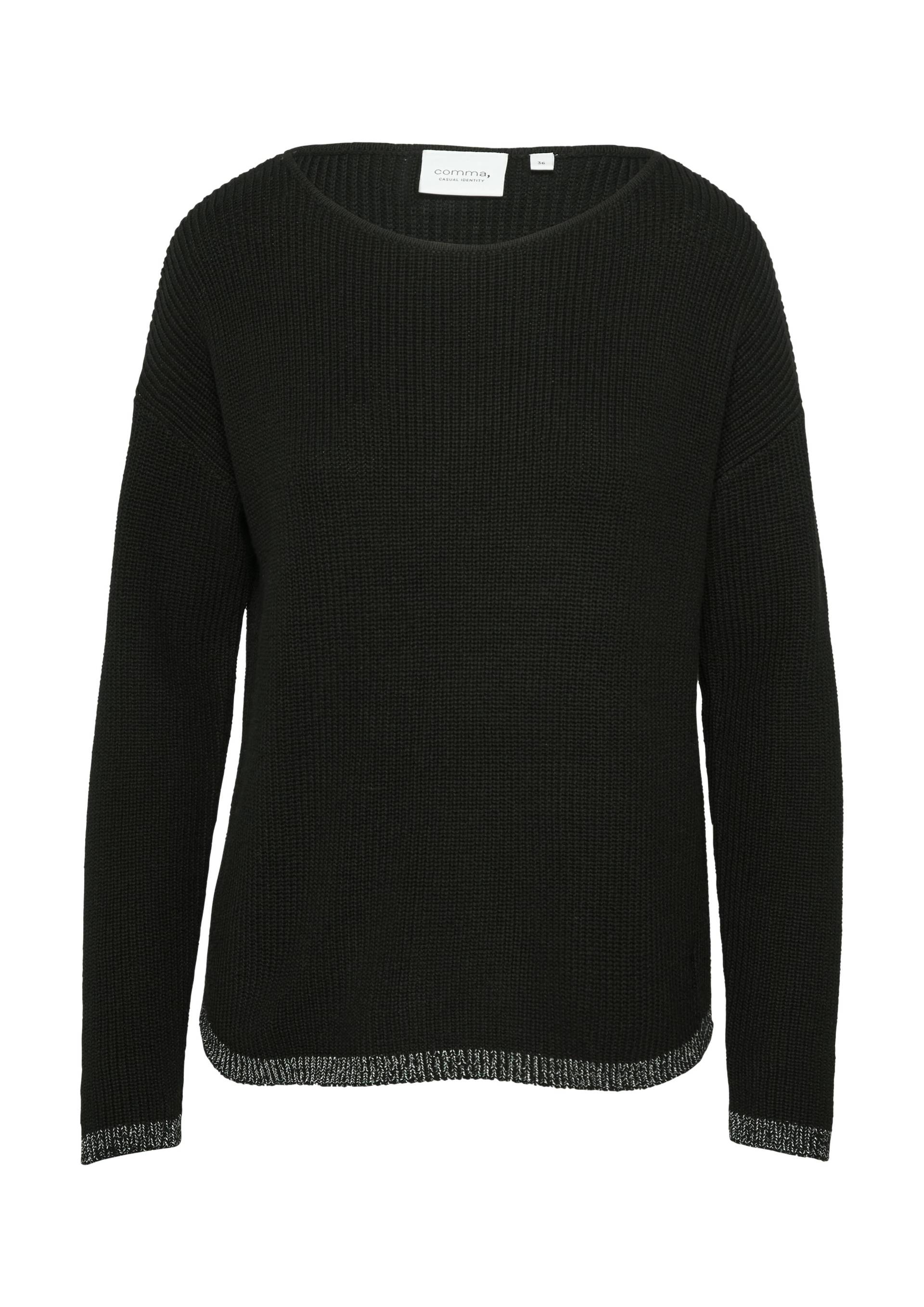 comma casual identity - Strickpullover schwarz - Gr. - 36 von comma casual identity