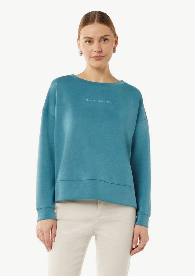 comma casual identity Sweatshirt Sweatshirt mit Schmucksteinen Schmucksteine von comma casual identity
