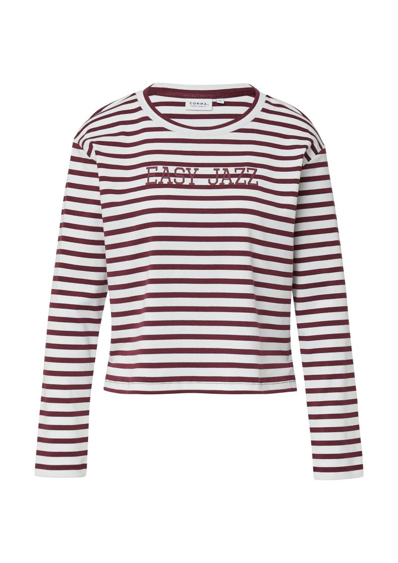 comma casual identity - Sweatshirt rot|weiß - Gr. - 32 von comma casual identity