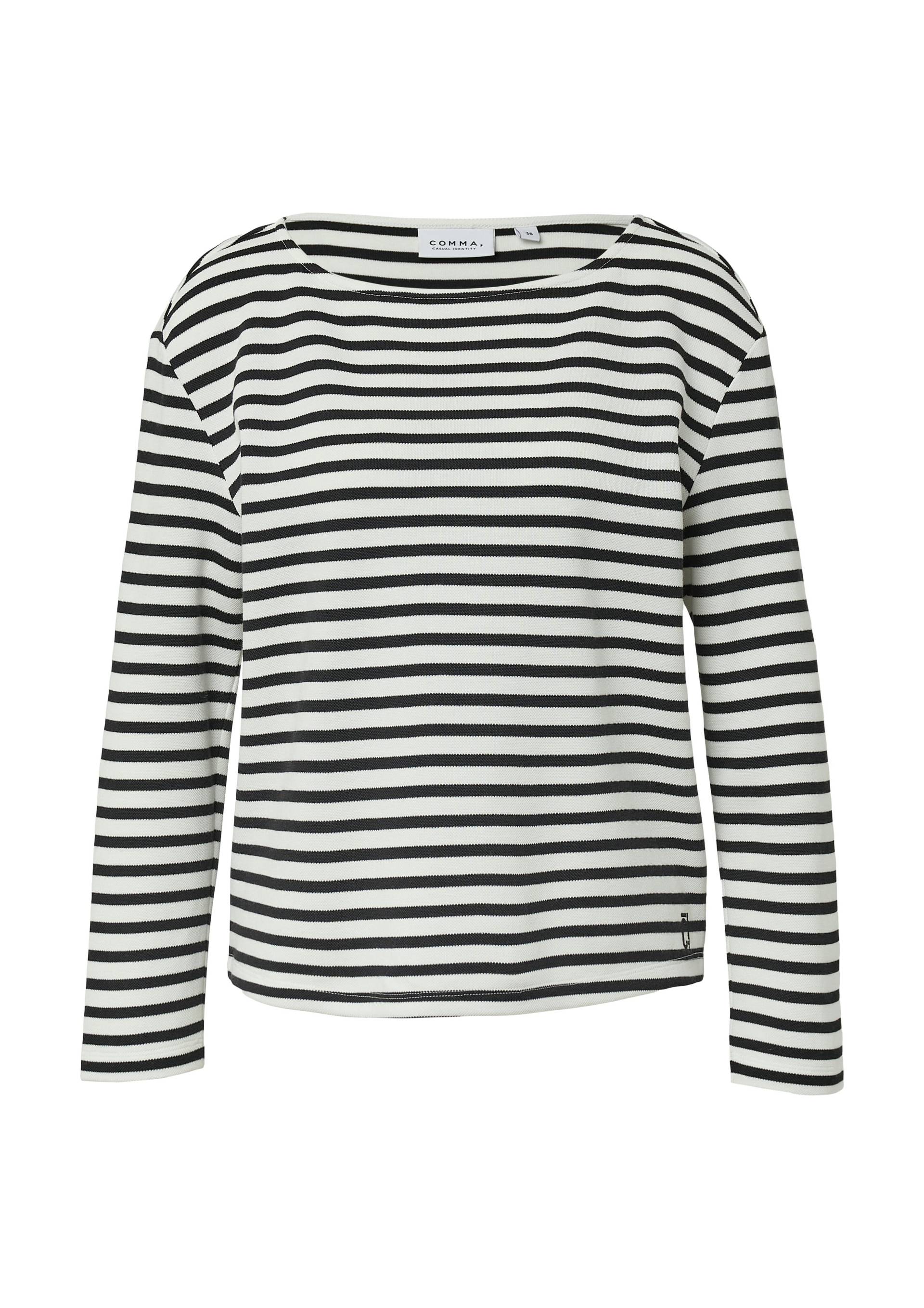 comma casual identity - Sweatshirt weiß|schwarz - Gr. - 42 von comma casual identity