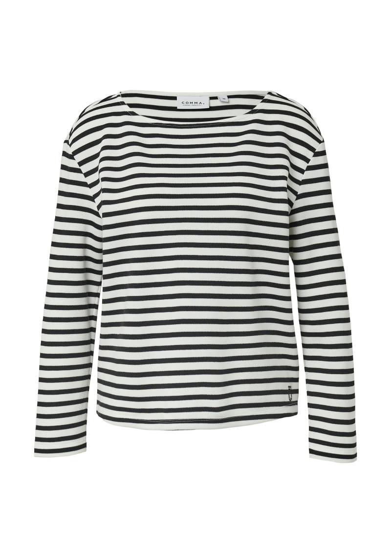 comma casual identity - Sweatshirt weiß|schwarz - Gr. - 42 von comma casual identity