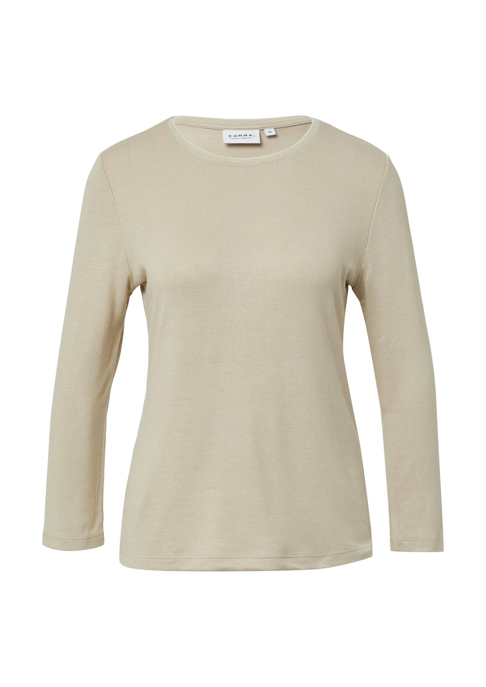 comma casual identity - T-Shirt beige - Gr. - 44 von comma casual identity