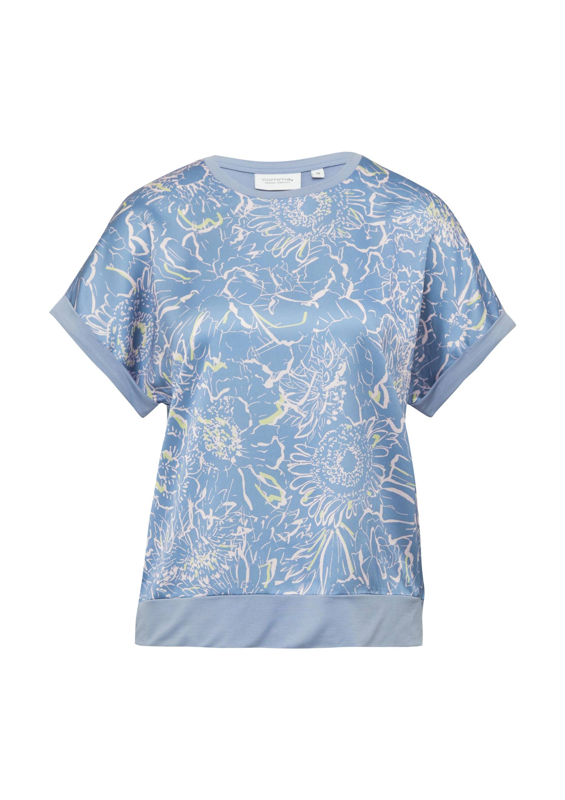 comma casual identity - T-Shirt blau - Gr. - 38 von comma casual identity