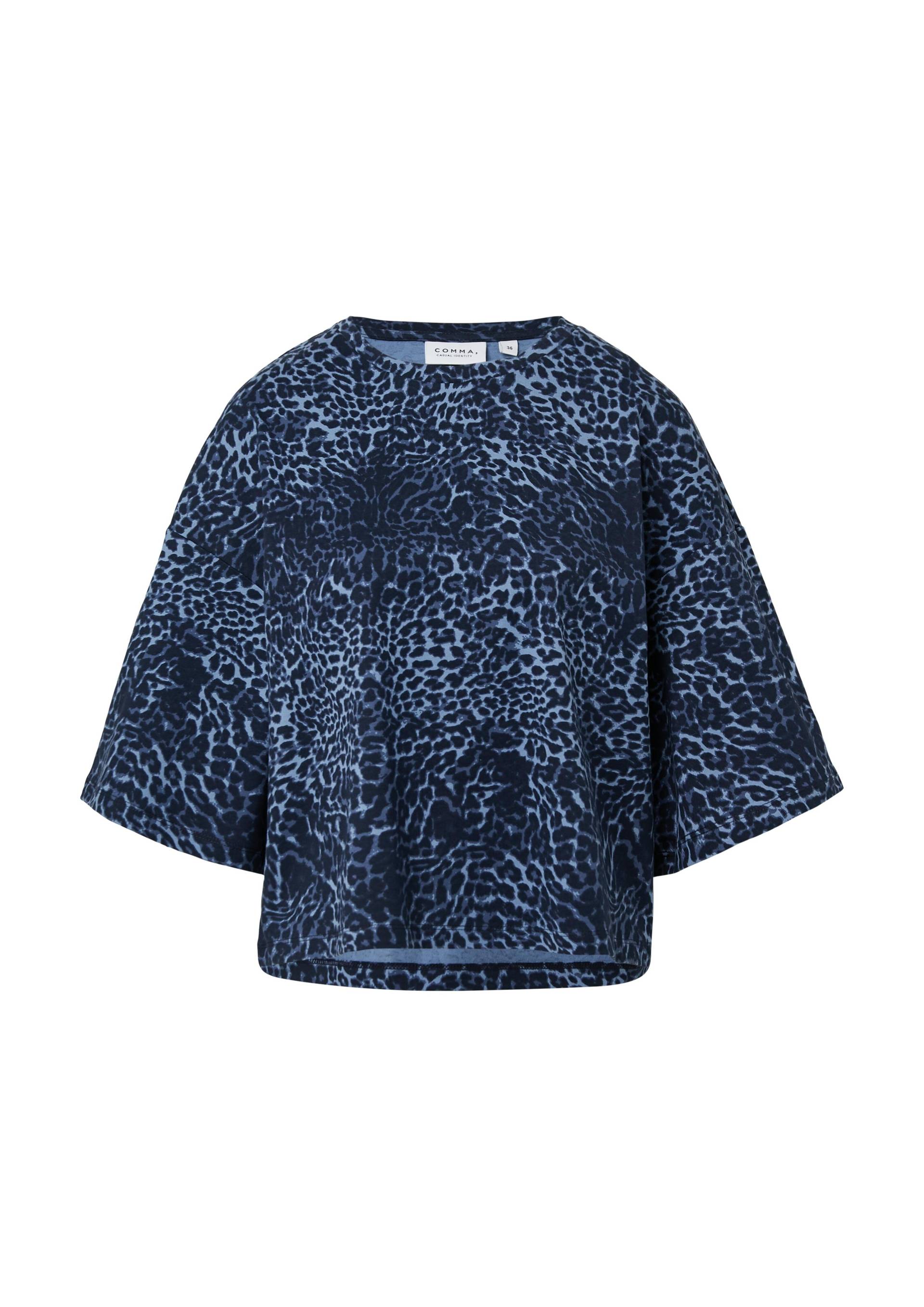 comma casual identity - T-Shirt blau - Gr. - 42 von comma casual identity