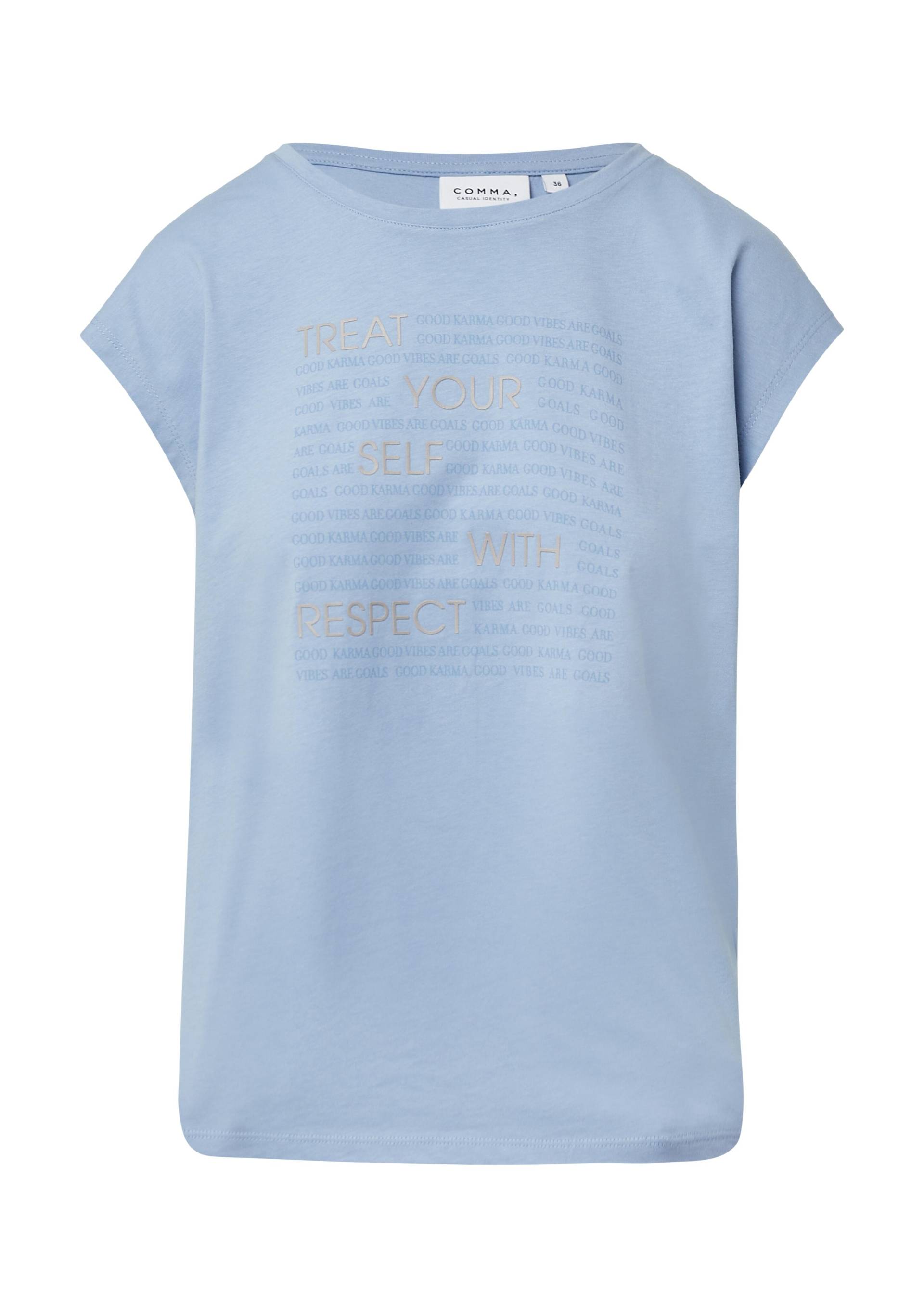 comma casual identity - T-Shirt blau - Gr. - 44 von comma casual identity