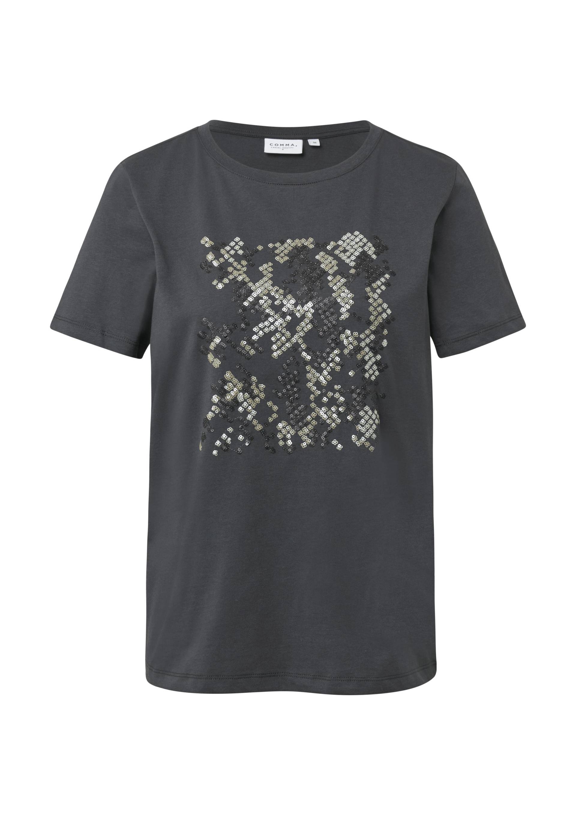 comma casual identity - T-Shirt grau - Gr. - 34 von comma casual identity