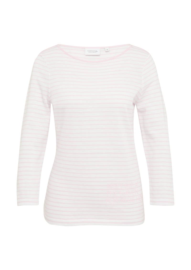 comma casual identity - T-Shirt pink|weiß - Gr. - 40 von comma casual identity